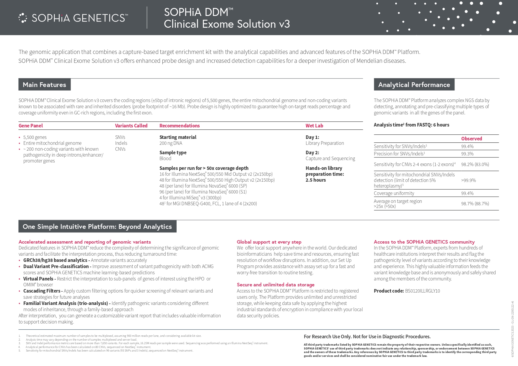 SOPHiA DDM&trade; Clinical Exome Solution v3